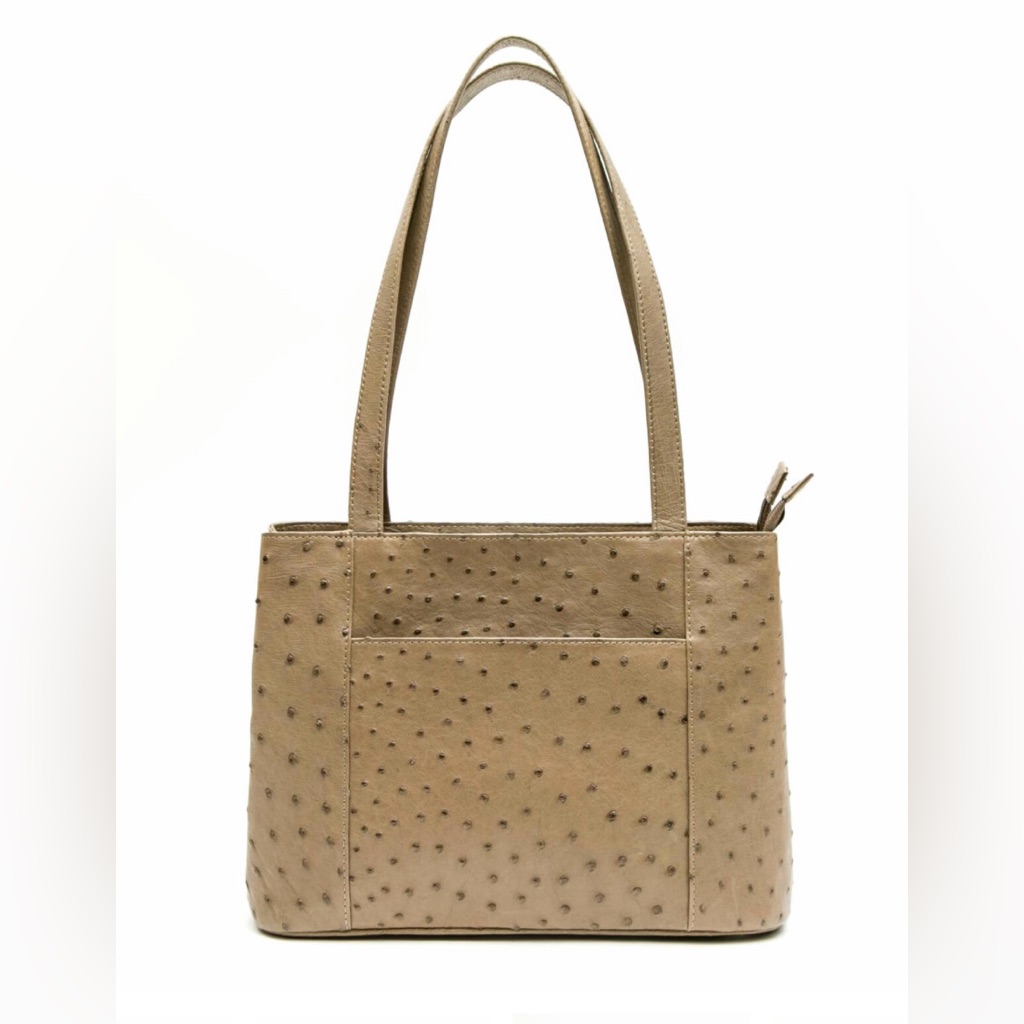 Karoo Classic Genuine Ostrich Leather Handbag Made In South Africa.